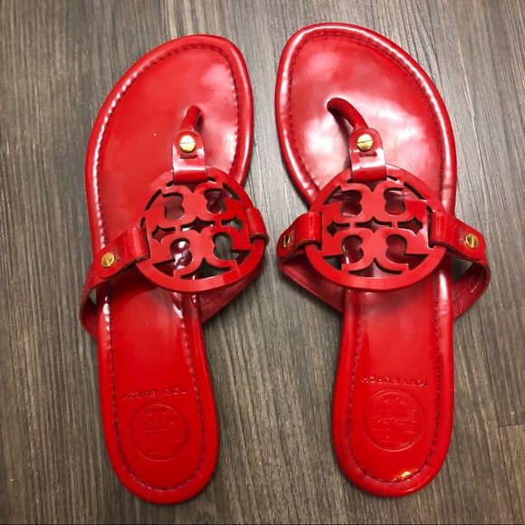 Tory Burch Shoes - Tory Burch Red Miller Sandals